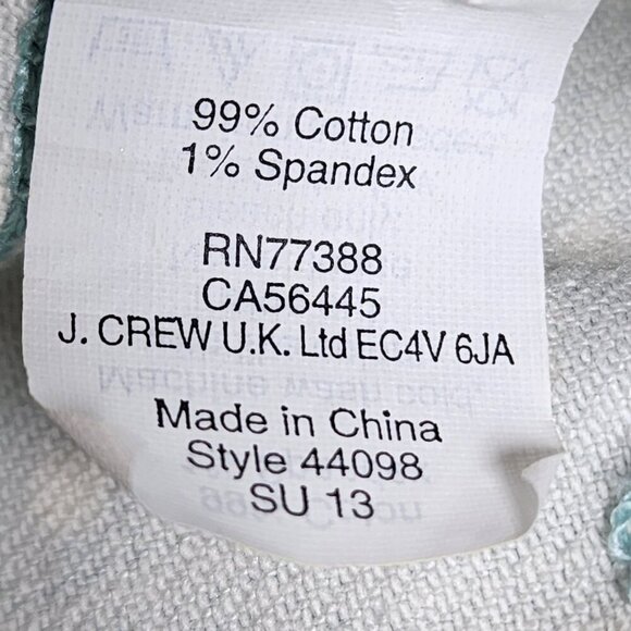 J.Crew Matchstick Polka Dot Stretch Jeans Light Blue Size 31 Cotton/Spandex Wome - Picture 5 of 13